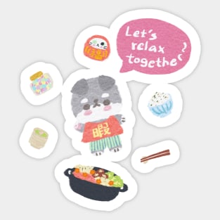 Hima-chan the Relaxing puppy's Favourite Things Sticker